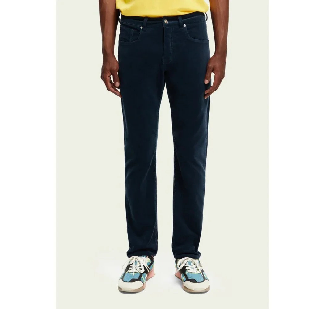 Scotch & Soda Couture Navy Blue Corduroy Ralston Slim Fit Jeans Men's 30 x 32